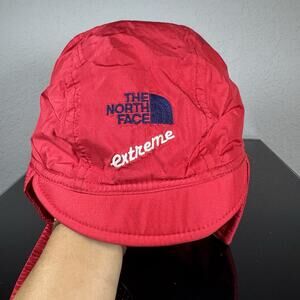 Rare Vintage The North Face Extreme Kids Red Puffer Hat Size S / M